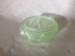 Kopp MODERNISTIC Green Satin Frosted Glass POWDER JAR U.  S. 4