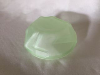 Kopp MODERNISTIC Green Satin Frosted Glass POWDER JAR U.  S. 5