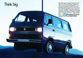 1987 Vw Volkswagen Vanagon 2 - Page Advertisement Print Art Car Ad K30