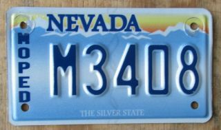 Nevada Motorcycle / Moped License Plate 2015 M3408