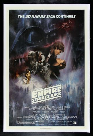The Empire Strikes Back ✯ Cinemasterpieces Recalled Movie Poster Star Wars 1980