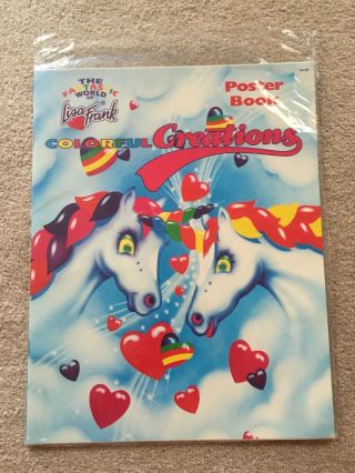 Rare Collectors 1988 Lisa Frank 12 - Page Poster Book Colorful Creations