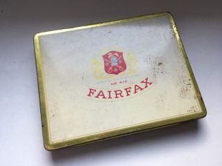 Vintage Fairfax Nr 475 American Blend Tobacco Tin Metal Collectible Box Rare