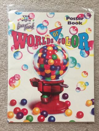 Rare Collectors 1988 Lisa Frank 12 - Page Poster Book World Of Colors