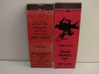 2 Early Matchbook Covers Gene 
