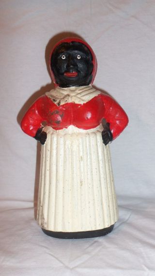Large Aunt Jemima Vintage Cast Iron Coin Bank Or As A Doorstop Or Both