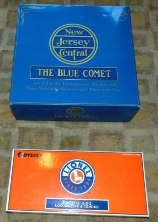 Lionel O Scale " The Blue Comet " Jersey Central Locomotive & 4 Cars Boxed