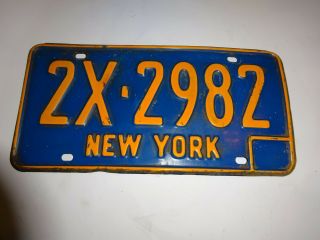 1966 - 73 York State License Plate 2x - 2982