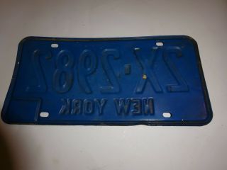 1966 - 73 York State License Plate 2X - 2982 2