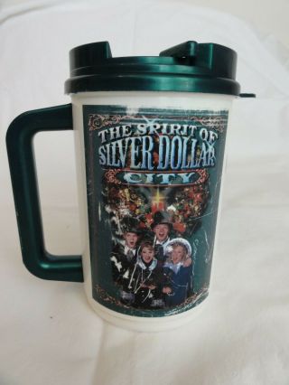 Silver Dollar City Old Time Christmas $1.  50 Grandfathered Refillable Mug