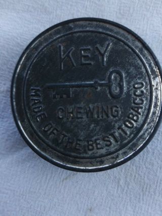 Antique Rare Collectible Key Tobacco Paper Can 1910 Chicago Il Empty Tin