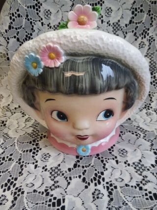 Rare Vintage Lefton Grey Haired Miss Dainty Collector Cookie Jar