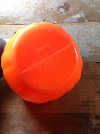 Vintage HTF Plastic Oblong Blow Mold JOL Pumpkin Halloween Candy Treat Bucket 8