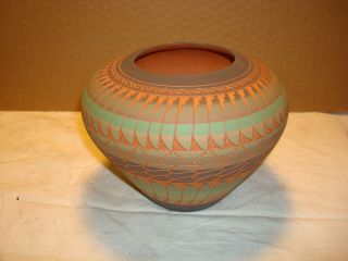Vintage Signed Dated 96 Dennison Billy Navajo Pottery Vase