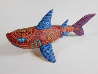 Awesome Shark Alebrije Oaxacan Wood Carving By Pablo Franco & Nelly Ramirez
