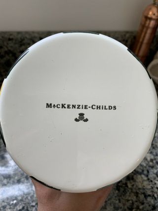 MacKenzie Childs Courtly Check Large Canister Enamelware 3