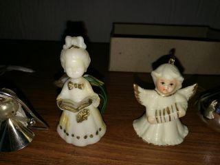 TESLA Vtg XMAS Antique Ornaments Blown Glass Angel Bird Stork Heron Santa Claus 4