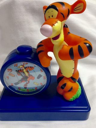 Tigger Talking Alarm Clock Vintage Disney By Fantasma 8.  5 " Tall Winnie The Pooh