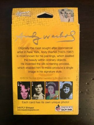 ANDY WARHOL FOUNDATION - RARE - DECK OF PLAYING CARDS - COMPLETE - LN - EXUC 2