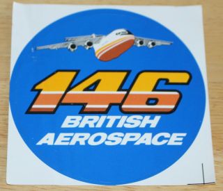 Old British Aerospace 146 Airliner Sticker