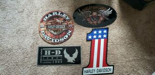Harley - Davidson Metal/ Tin Sign Set Of 4 (ande Rooney)