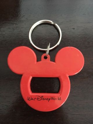 Heavy Metal Walt Disney World Bottle Opener Key Chain,  Red