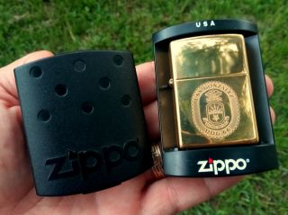 Zippo Uss Gonzalez Ddg 66 Brass Lighter / Us Naval Destroyer