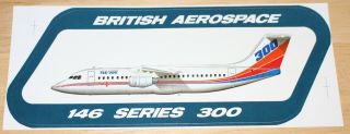 Old Large British Aerospace 146 Series 300 Sticker