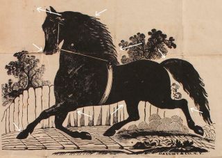 19thC Antique JOHN BULL Black Stallion Horse,  Stud Service,  Broadside Poster NR 8
