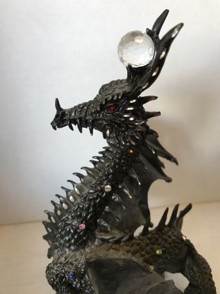 Pewter Dragon With Crystal