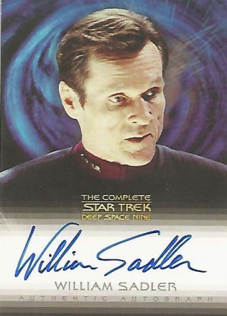 Complete Star Trek Deep Space 9 Ds9 - A8 William Sadler " Sloan " Autograph Card