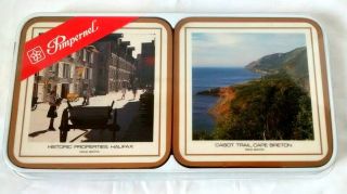 Vintage Pimpernel Nova Scotia Souvenir Coaster Set Canada