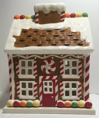 Slatkin & Co Bath And Body Gingerbread Lighted House Candle Luminary 2009
