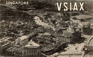 Vs1ax Singapore 1951 Vintage Ham Radio Qsl Card