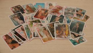 Playing card deck stereo Lenticular 3d Pin - up Art nude woman photo girl RARE 3