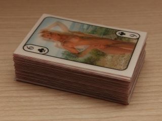 Playing card deck stereo Lenticular 3d Pin - up Art nude woman photo girl RARE 4