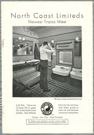 1930 Northern Pacific Rr Advertisement Men 