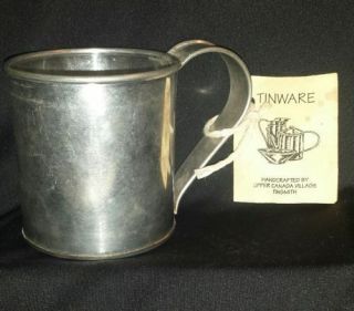 Handcrafted Tin Cup Upper Canada Village 1993 Souvenir Can Usa