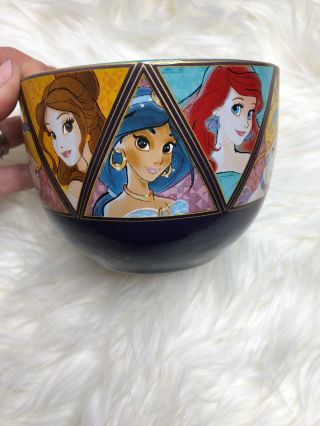 Walt Disney Princesses Purple/Teal Accent Ceramic 24 oz Mug / Soup Bowl 2