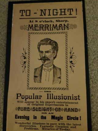 Merriman magician broadside The Popular Illusionist 2
