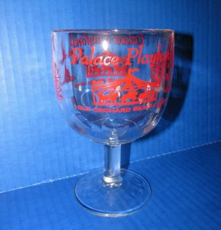 Vintage Palace Playland Old Orchard Beach Maine Glass Souvenir Goblet Mug Cup