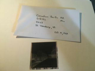 Vintage Film Negative Canadian Pacific Railroad 8403 St Johnsbury Vt