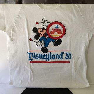 Vtg Disneyland 1986 Adult Size Large T - Shirt Featuring Mickey Mouse Drum Master