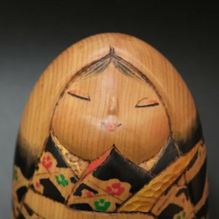 Japanese Sosaku Kokeshi Doll By Tatsuo Kato 9 1/2inch (24cm)