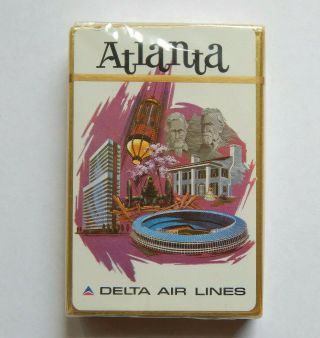 Vintage Delta Airlines Atlanta Bridge Size Playing Cards Factory