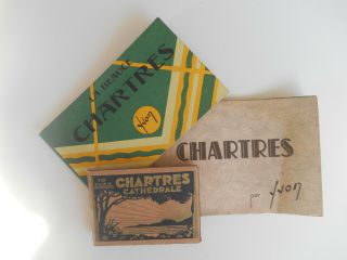 Ww2 French Souvenir Photographs And Postcards Of Chartres And Chartres Cathedral