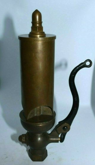 antique brass 3 chamber STEAM WHISTLE train boat plant tractor 4