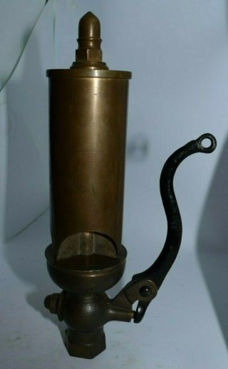 antique brass 3 chamber STEAM WHISTLE train boat plant tractor 5