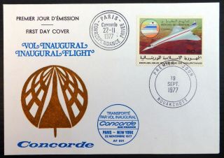 Mauritania 1977 Concorde Air France Paris To York Bm638