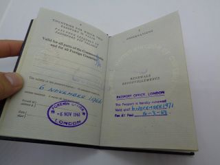 1961 British Uk passport with colonial visas: South Africa Lesotho Swaziland. 4